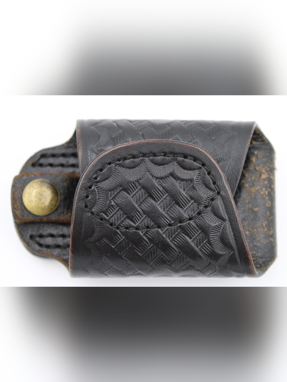 Dutyman 4221 Basketweave Leather Silent Key Holder Black